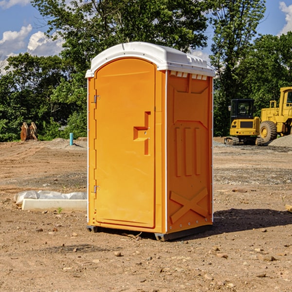 how often are the portable restrooms cleaned and serviced during a rental period in Ringgold